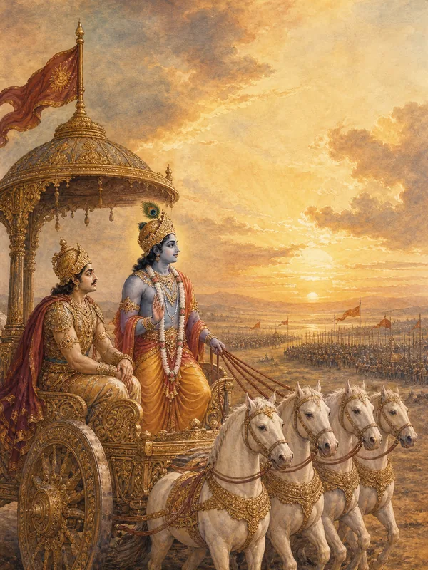 Mahabharata chariot illustration